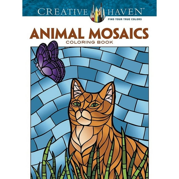 Adult Coloring Books: Animals Creative Haven Animal Mosaics Coloring Book, (Paperback)