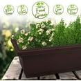 thumbnail image 5 of Outland Living 4 Packs 21.75 Inches Outdoor and Indoor Rectangle Plastic Planter Box Perfect for Herbs Succulents Vegetables and Flowers, 5 of 5