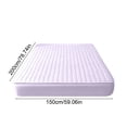 thumbnail image 3 of Ice Silk Summer Mattress Protector - Quilted Waterproof Bed Cover Set, Comfortable Nylon Spandex Topper for All Mattresses, Purple, JKODE, 3 of 6