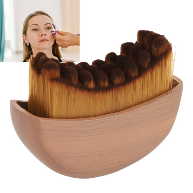 Cepillo Facial De Cepillado En Seco, Cepillo Facial De Contorno Que Se Ajusta A Fibras Sintéticas Suaves Y Precisas Con Caja De Almacenamiento Para La Barbilla