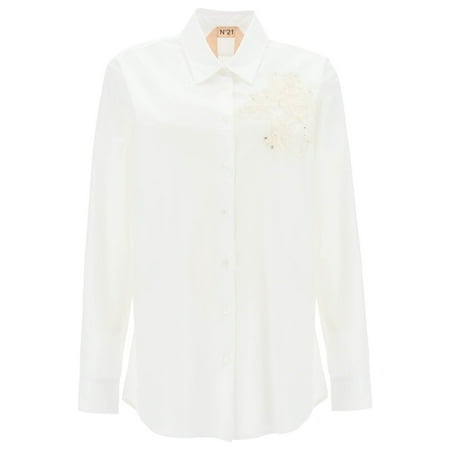 

N.21 shirt with lace applique