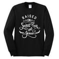 thumbnail image 2 of Wild Bobby Raised on Sweet Tea and Jesus Inspirational/Christian Men Long Sleeve Shirt, Black, Small, 2 of 5