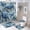 Sea Turtle Fantasy, variant on 4Pcs Abstract Sea Turtle Shower Curtain Sets, Bath Mat and Rugs, Glam Ocean Coral Reef Seashell Shower Curtain with Hooks for Bathroom
