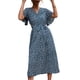 thumbnail image 2 of Summer Wrap V Neck Dress, Short Sleeve Women V Neck Maxi Dress For Parties ANGGREK AH2905, 2 of 6