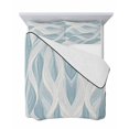 thumbnail image 7 of White Blue Ombre Stripe Twin Size Down Alternative Comforter, Lightweight Comforter Quilt Bedding Set with Pillow Shams Modern Abstract Moire Waves All Seasons Bed Comforter Duvet Insert 68"x86", 7 of 7
