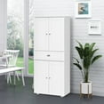 thumbnail image 2 of HOMCOM 72" Kitchen Pantry with Drawer, 4 Doors and 3 Adjustable Shelves, 2 of 10