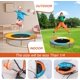 thumbnail image 4 of Trampolín plegable de 3 pies para niños, mini trampolín pequeño de 36" con barra de agarre para interiores y exteriores, altura ajustable y carga máxima de 150 libras, colchoneta para saltar para, 4 of 8