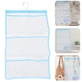 thumbnail image 3 of Organizador de baño de secado rápido con 6 bolsillos colgantes de malla para ducha, accesorios de baño que ahorran espacio, con un solo gancho (azul cielo), 3 of 5