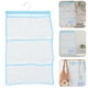thumbnail image 3 of Organizador de baño de secado rápido con 6 bolsillos colgantes de malla para ducha, accesorios de baño que ahorran espacio, con un solo gancho (azul cielo), 3 of 5