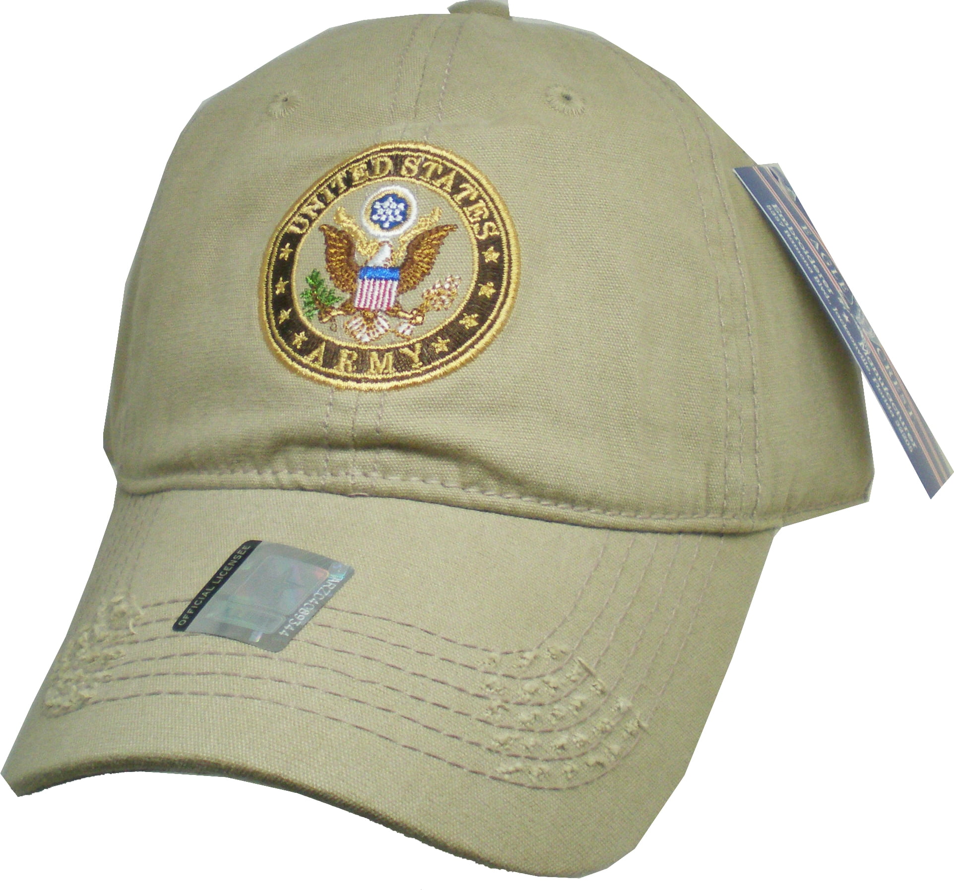 Eagle Crest United States Army Logo Unstructured Mens Cap [Khaki