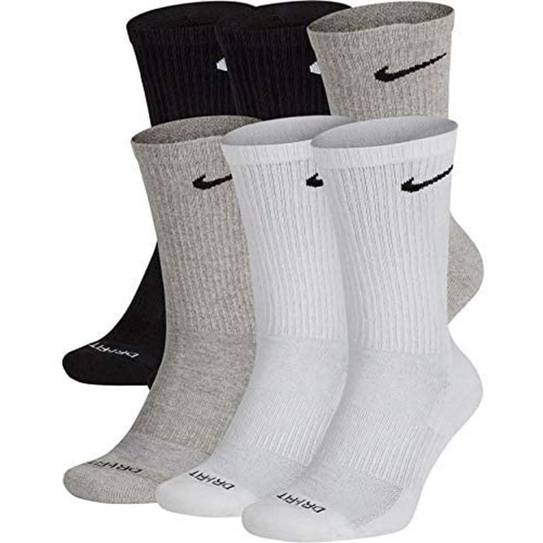 Goederen bioscoop Kent Nike Mens Everyday Plus Cushion Crew Socks 6 Pair, Multi-color SX6897 922  X-Large Black, White, Grey - Walmart.com