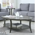 thumbnail image 3 of Roundhill Furniture Perth 3Pc Oval Coffee Table and End Table Set in Gray, 3 of 6