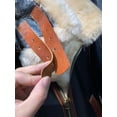 thumbnail image 4 of Men's Winter Coat Genuine Sheepskin Shearling Natural Leather Jacket Super Thick Wool Liner for -30 Degree Black Plus Oversized,48,Black, 4 of 8