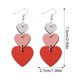 thumbnail image 3 of Pendientes de madera de doble cara con forma de corazón de color degradado hechos a mano, serie de corazones, pendientes, pendientes, pendientes, pendientes, 3 of 9