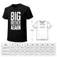 thumbnail image 2 of Big Brother Again Hip-hop Men's Cotton Short Sleeve HD Print Tee for Casual T-Shirt Crew Neck Top Black 3XL, 2 of 7