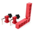 thumbnail image 1 of Herwey 90 Degree Positioning Right Angle Ruler Clamp Woodworking Tool 140x140mm NEW, 1 of 8