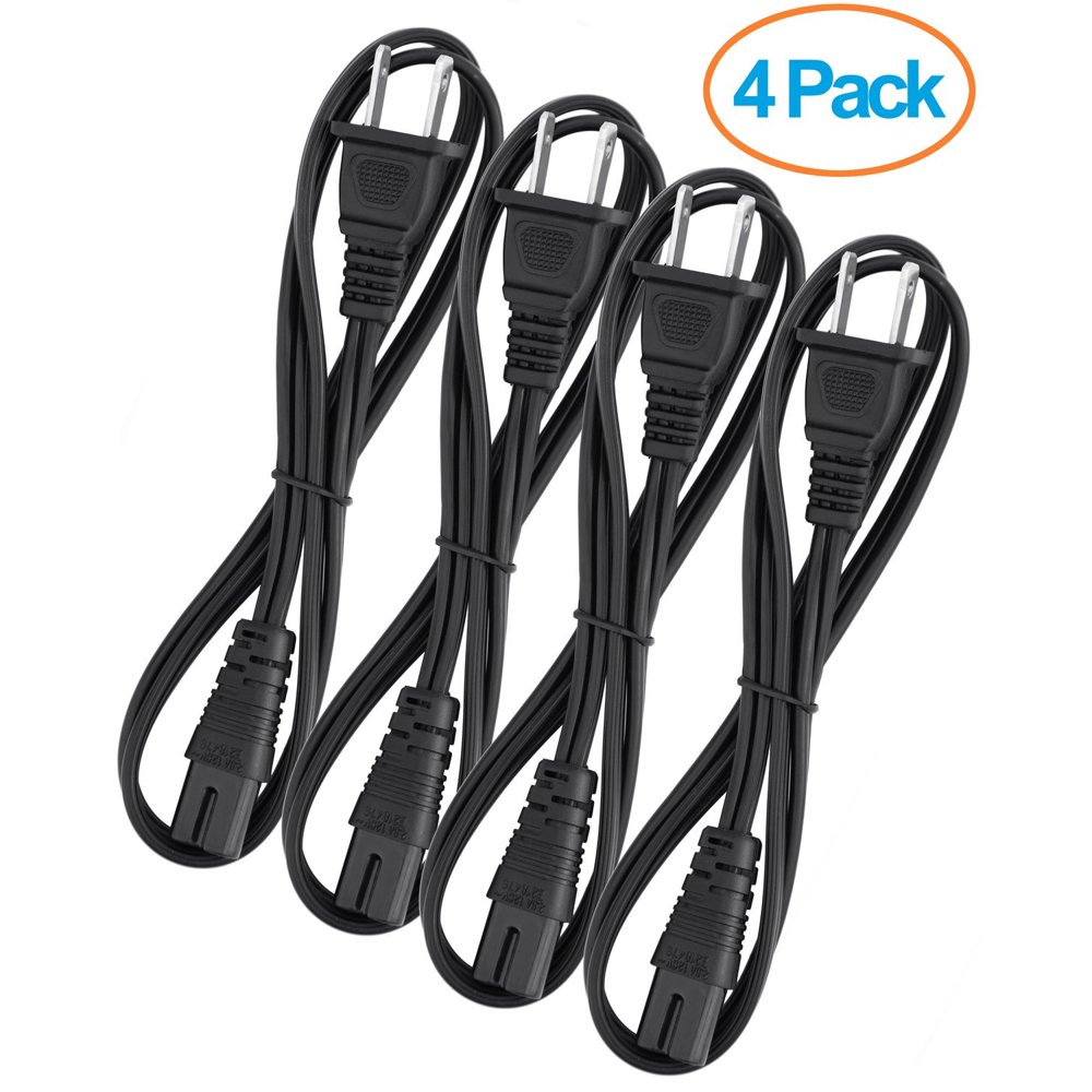 OMNIHIL Slot Power Cord 2 Prong Figure 8 Power Cord Non Polarized Power