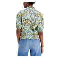 thumbnail image 2 of INC Womens Brown Ruffled Elastic At Waist And Sleeves Printed Short Sleeve Collared Blouse XS, 2 of 4
