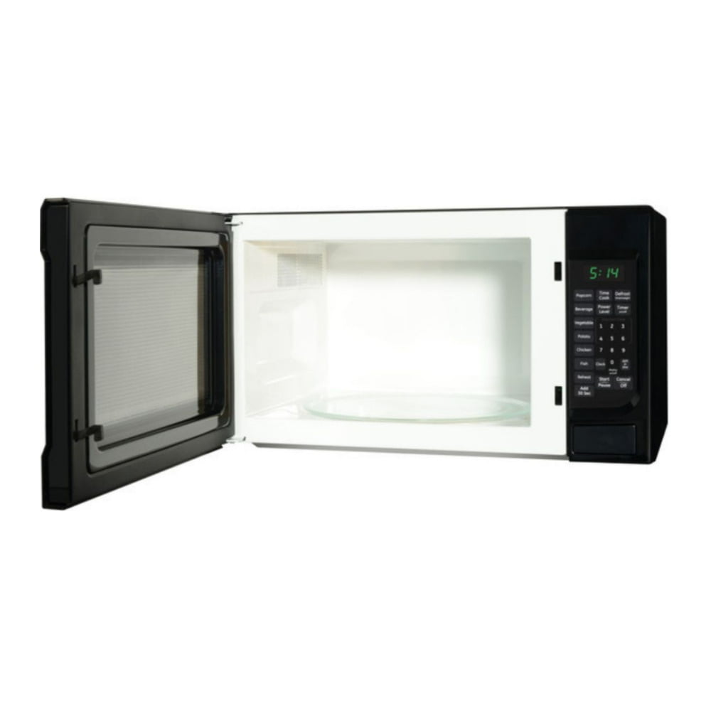 GE GCST14S1WBB 1.4 Cu. Ft. Countertop Microwave Oven with Weight and Time Defrost, Two-Step Child Lock, and Instant-On Controls (Black on Black)