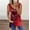 Red, variant on Women's Summer Rose Print V Neck Zipper Vest Sexy Sleeveless Casual Loose Tank Top