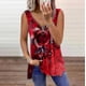 thumbnail image 2 of Ropa de mujer con cuello en V rosa cremallera chaleco camiseta sin mangas de mujer Irfora Azul XXL, 2 of 4