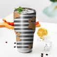 thumbnail image 3 of 30oz Paw Print Sonstripes Tumblers Stainless Steel Tumbler with Lid and Straw,Vacuum Insulated Double Wall Travel Tumbler Cups Mug with Cleaning Brush for Coffee,Tea, 3 of 7