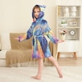 thumbnail image 3 of BZSMCE Bathrobes Belt Hooded Galactic Cat Journey Creative Pattern, 3 of 8