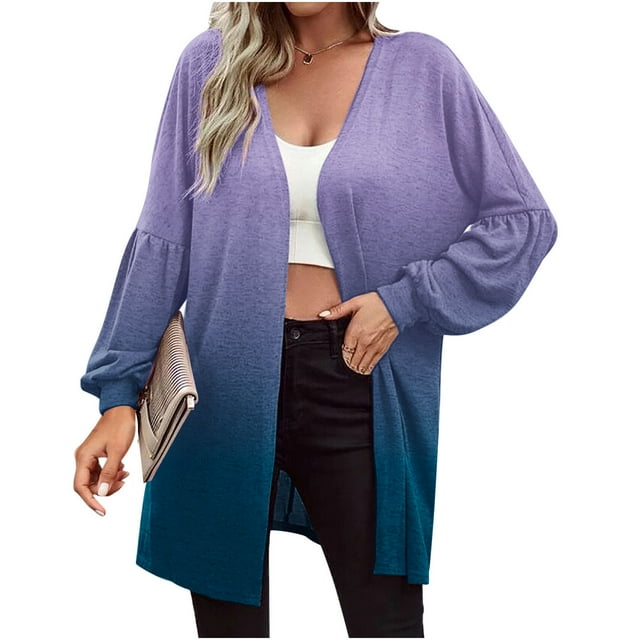 Cárdigan de moda para mujer, estampado holgado, de manga larga, abrigo, blusa, abrigo para mujer