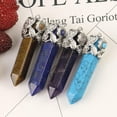thumbnail image 4 of Pierres Naturelles Pendentifs Point de Guérison Colliers Bijoux Feuille, 4 of 6