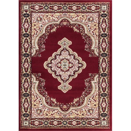 Well Woven Miami Tehran Traditional Medallion Red 5' x 7' Area Rug