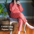 thumbnail image 2 of Womens Pajama Sets - Premium Pajamas for Women Set, Soft & Comfortable Two Piece Sets for Women Sleepwear, Stylish Pijamas de Mujer, Perfect PJ Sets (RED, XL), 2 of 7
