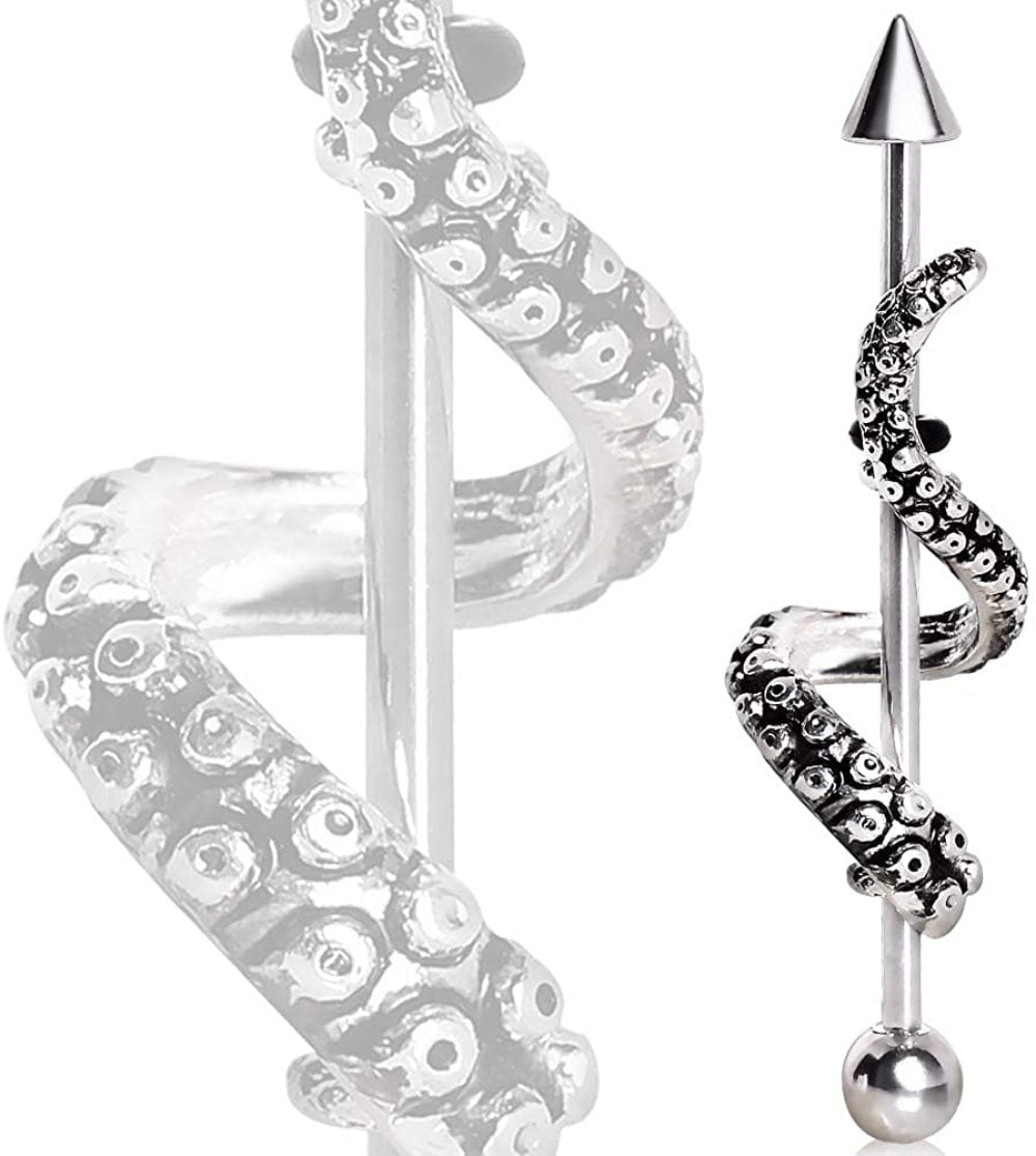 Covet Jewelry 316L Surgical Steel Barbell with Skull Head