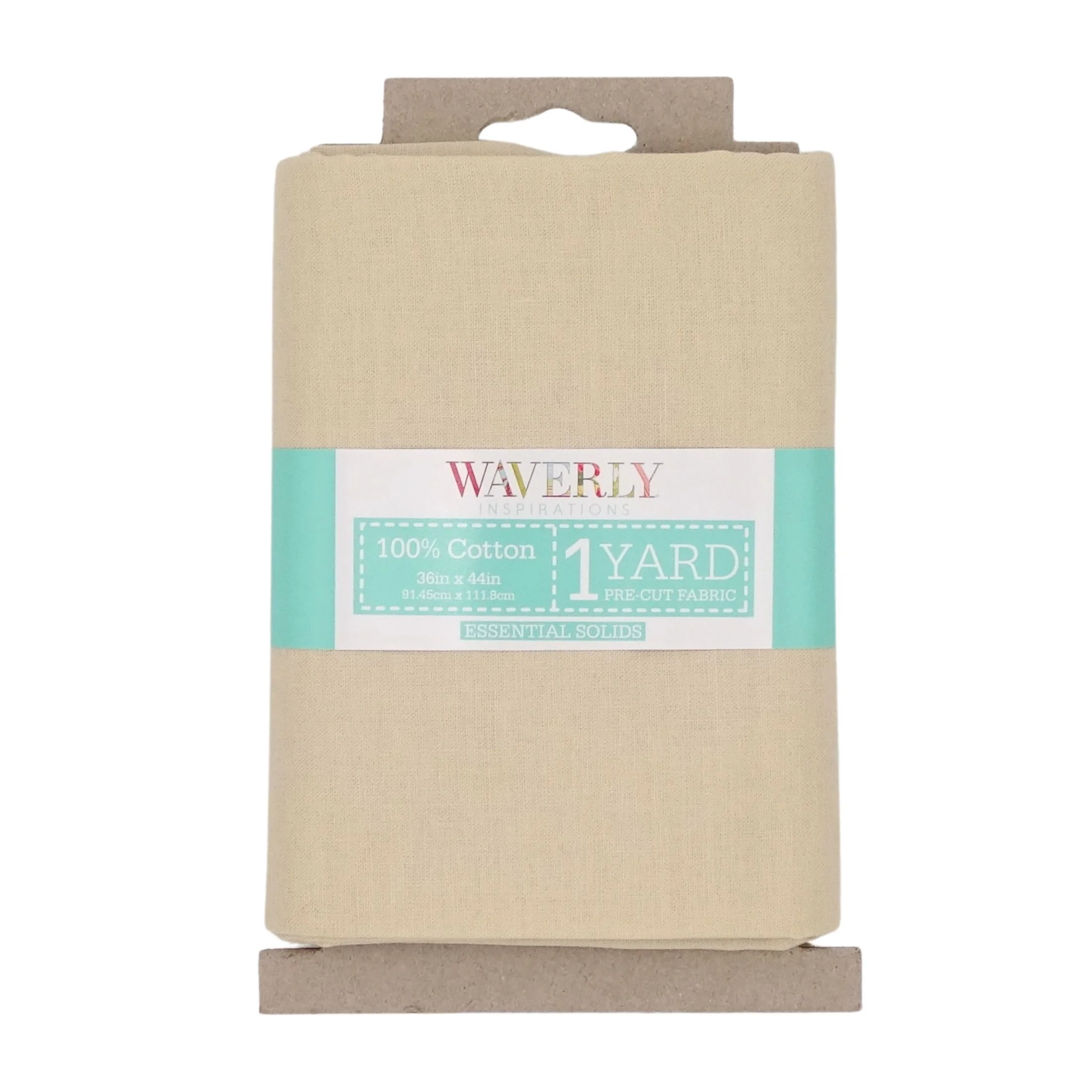 Waverly Inspirations 1 Yard Cut 100% Cotton Solid Fabric, Linen, 44" Wide for Quilting & Sewing