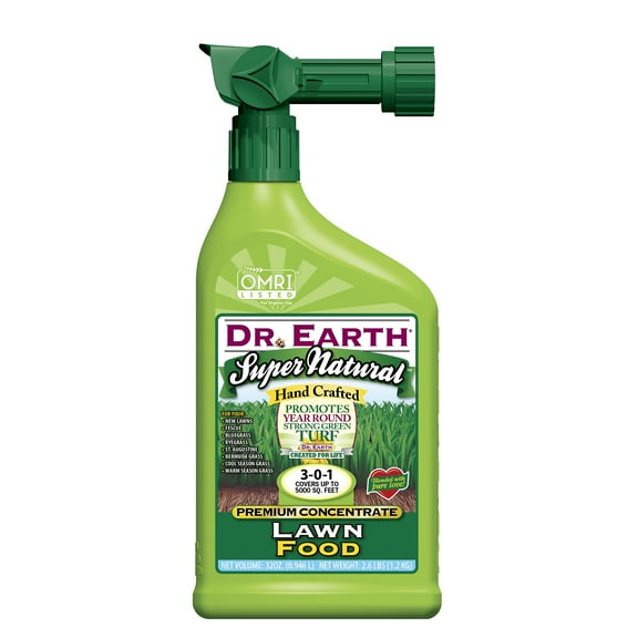 Dr. Earth Super Natural Lawn Fertilizer, 32 oz RTS with 100% Sustainable fertilizer