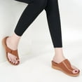 thumbnail image 6 of Atoshopce Women Brown Wedges Sandals with Arch Support Massage Flip Flop, 6 of 7