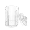 thumbnail image 5 of Plastic Canister Clear Cotton Swab Organizer Storage Case Round Container Makeup Holder Box (Clear), 5 of 5
