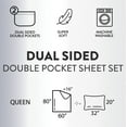 thumbnail image 2 of Urban Shop Double Sided Tech Pocket Fitted Sheet with Pillowcase, Queen, Navy, 2 of 6