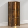 thumbnail image 5 of Furinno LUDER 3-Cube LED Lights Bookcase 9.3 x 12 x 31.5. Amber Pine, 5 of 5
