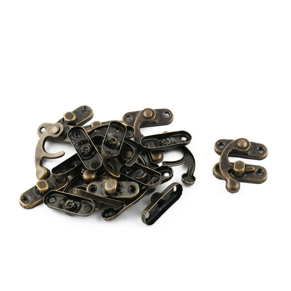 Swing Bag Chest Suitcase Lock Clasp Closure Hasp Box Latch Bronze Tone 10pcs
