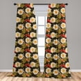 thumbnail image 5 of Ambesonne East Curtains, Japan Inspired Lotus Koi, Pair of 28"x63", Burnt Sienna Orange, 5 of 5