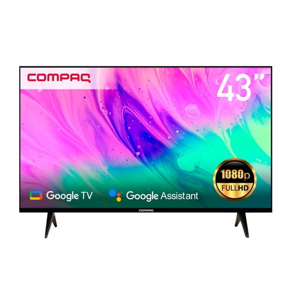 TV 43 Pulgadas Compaq Smart TV QLG43EFHD Google TV LED