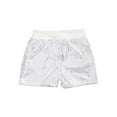 thumbnail image 2 of inhzoy Girls Boys Hip Hop Jazz Dance Shorts Stage Performance Hot Pants Shorts,Sizes 2-9 Silver 5-6, 2 of 7