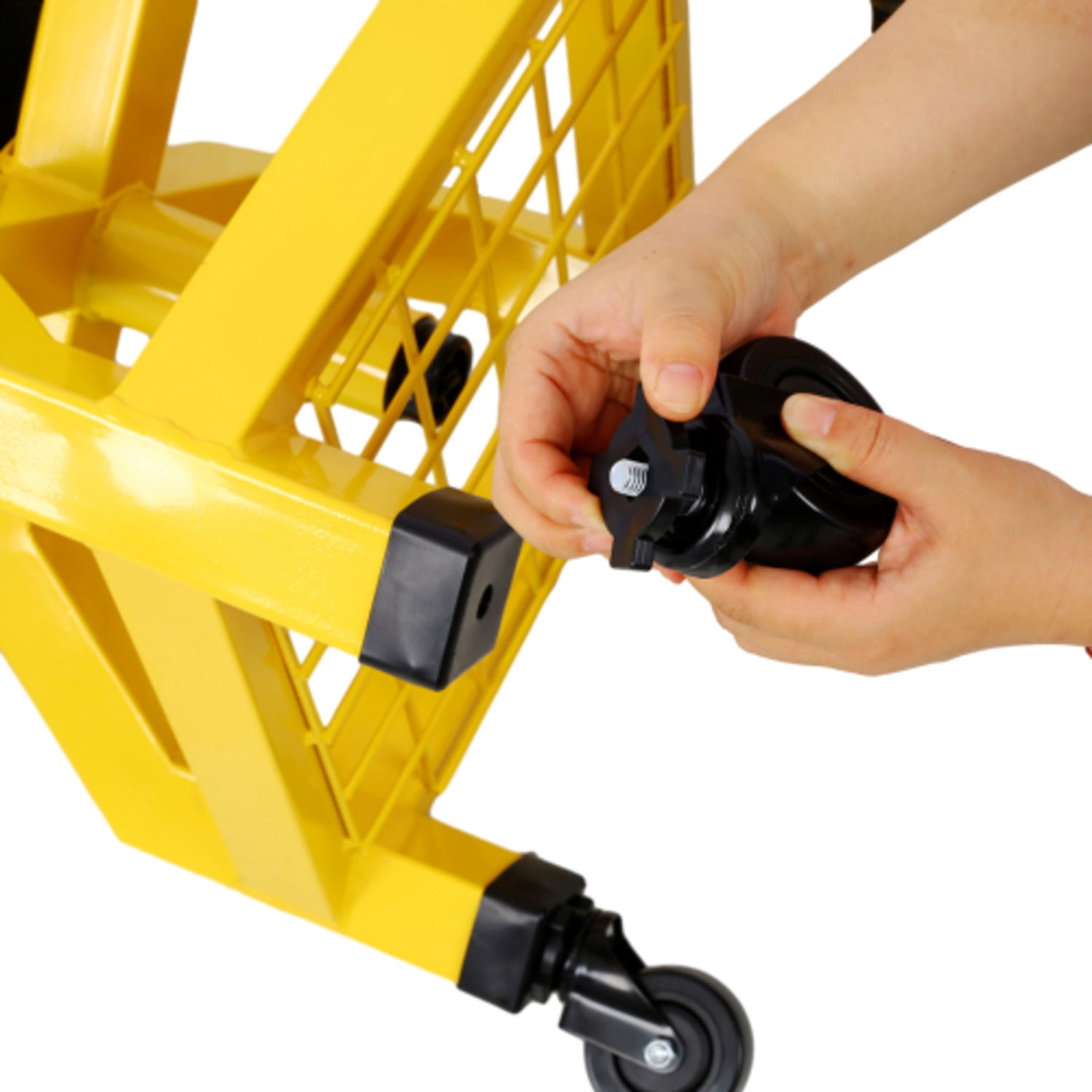 Pneumatic 360 Degree Swivel Stool  Mechanics Rolling Creeper Seat  Heavy Duty Rolling Mechanics Stool  Shop Stool with Casters yellow