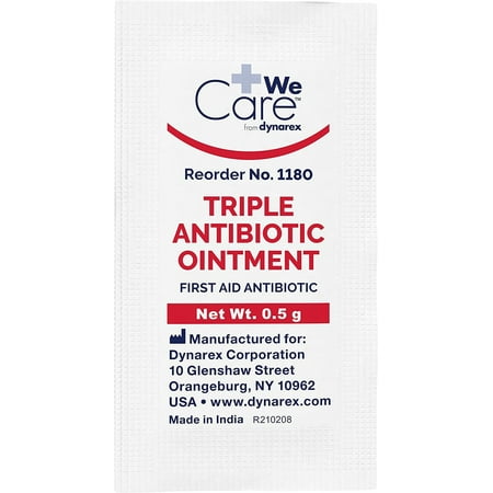Dynarex 1180 Triple Antibiotic Ointment 0.5 g foil packet (Case of 1728)