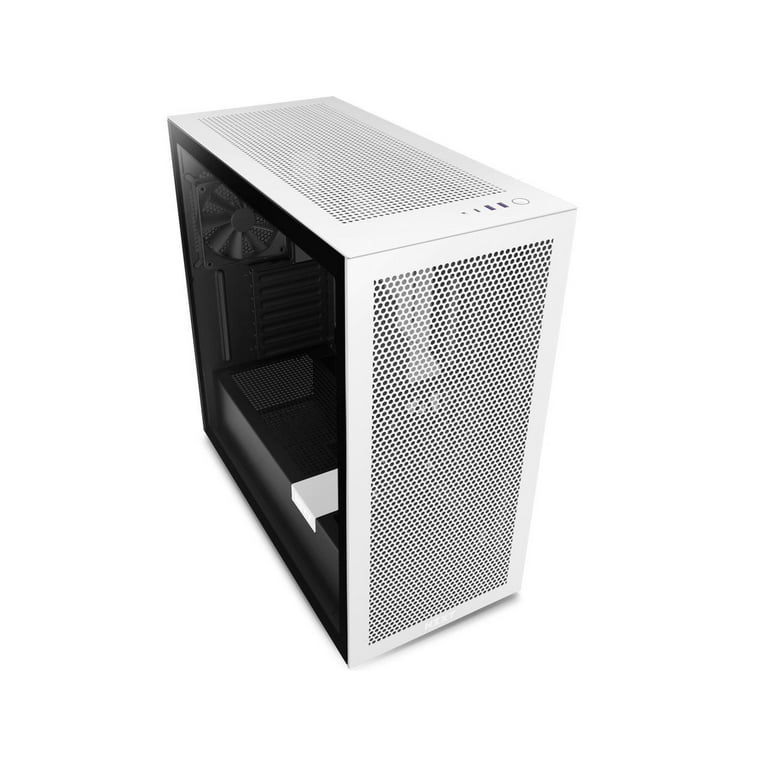 NZXT H7 Flow White & Black - Mid-Tower Airflow PC Gaming Case - Tempered  Glass - Enhanced Cable Management 