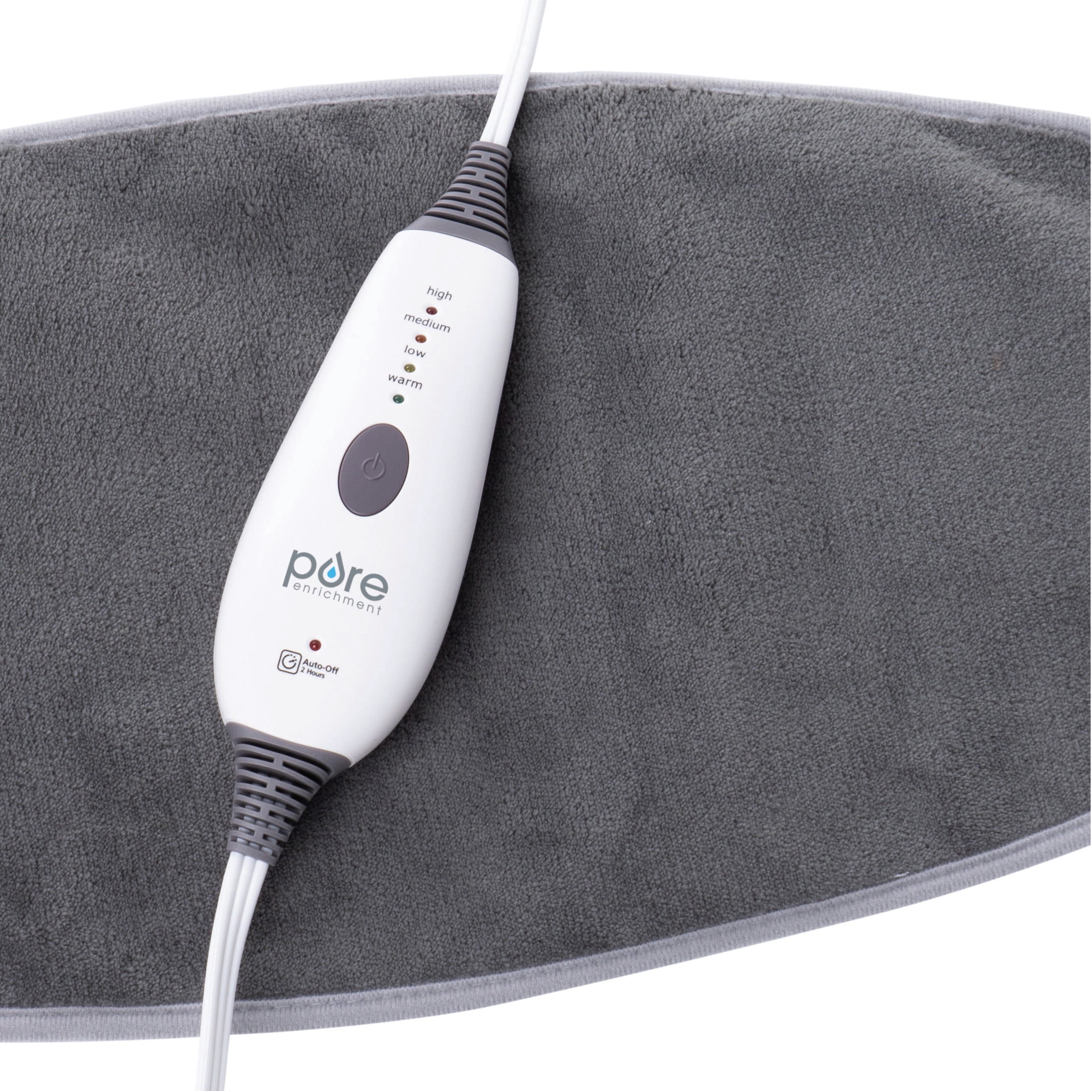 Pure Enrichment PureRelief Lumbar & Abdominal Heating Pad - 4 Heat Settings, Adjustable Belt, Hot/Cold Gel Pack, and Storage Bag -  Ideal for Back Pain