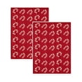thumbnail image 2 of Tyidzon 2 Pcs Christmas Hand Towels, 15.7 x 23.6 in Candy Cane Decorative Towels for Kitchen and Bathroom, Red, 2 of 7