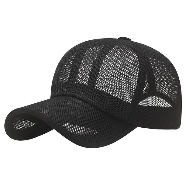 Gorra de béisbol de malla transpirable para hombres y mujeres, ajustable, para deportes al aire libre, para el sol.