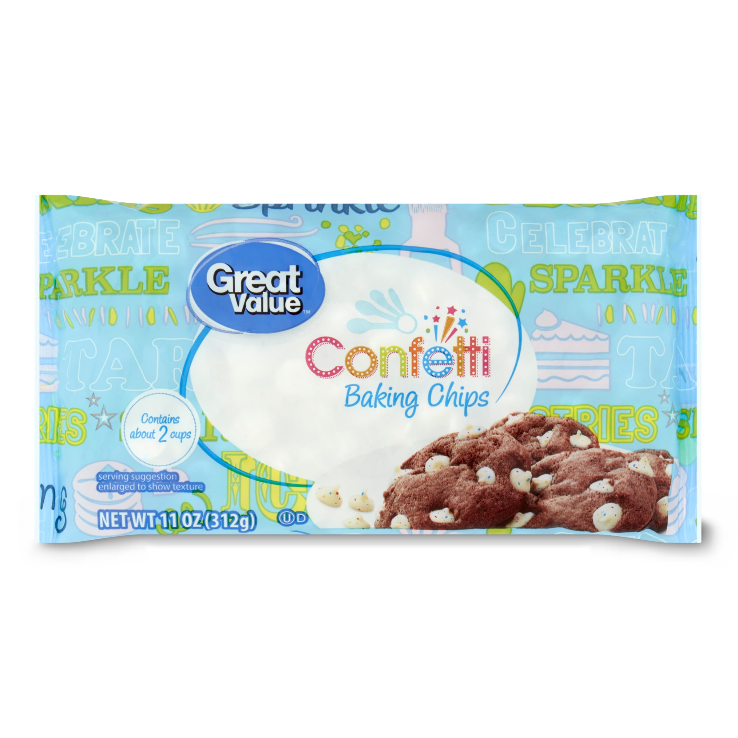 Great Value Confetti Baking Chips, 11 oz