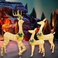 thumbnail image 5 of Vacemry Under $5 Outdoor Reindeer Christmas Lights, 3 Piece LED Deer Family Garden Decoration, Warm White Yard Stake Lighting, Holiday Lawn Ornament, Winter Festival Display, 5 of 7